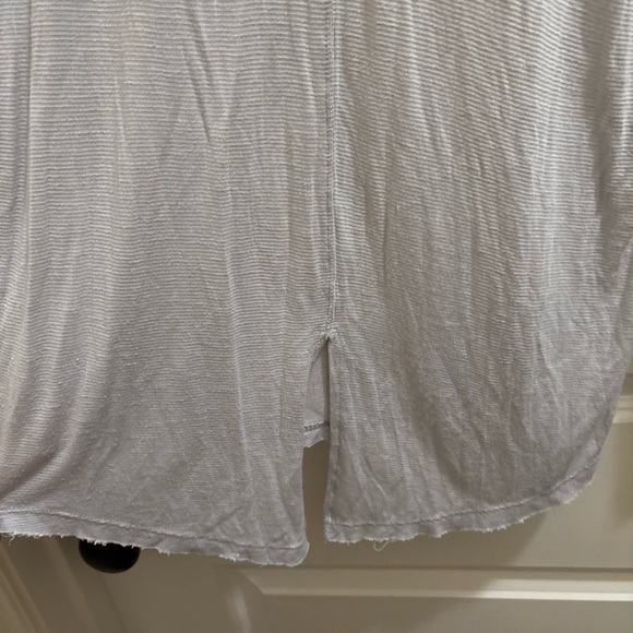 Free People Gatsby Top Dove Bohemian Mesh Sheer Back Grey Artsy Women’s medium - Picture 4 of 5